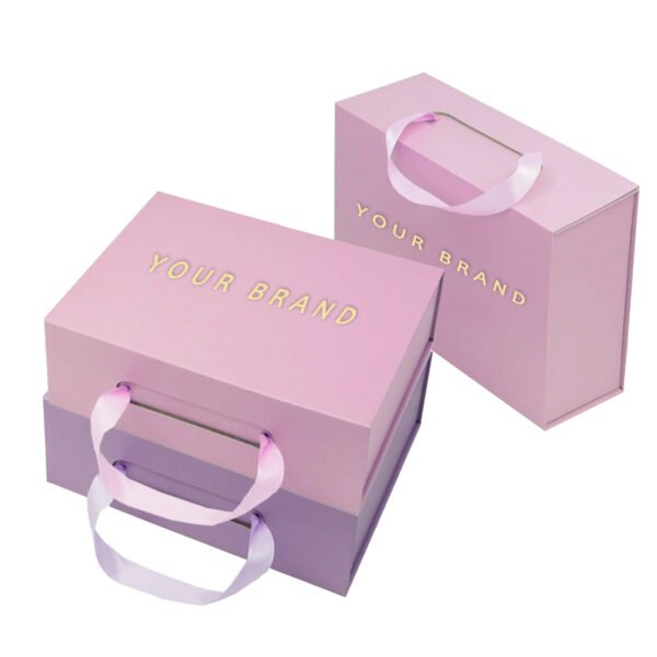 Wholesale Luxury customized Folding Gift Boxes, Carry Handles, Premium Gift Packaging, Eco-Friendly - 图片 5
