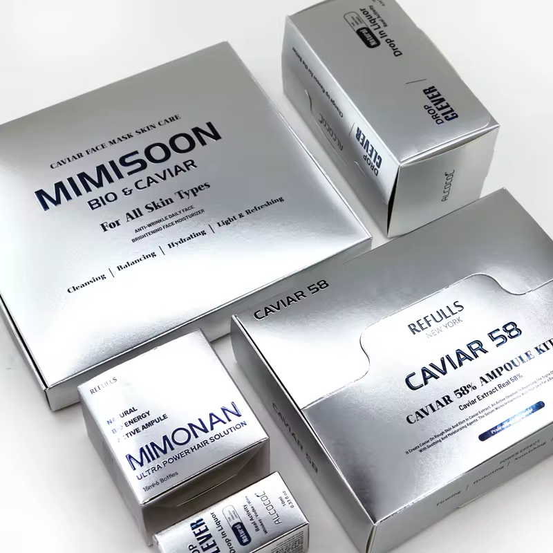 Silver Cardboard Packaging Boxes