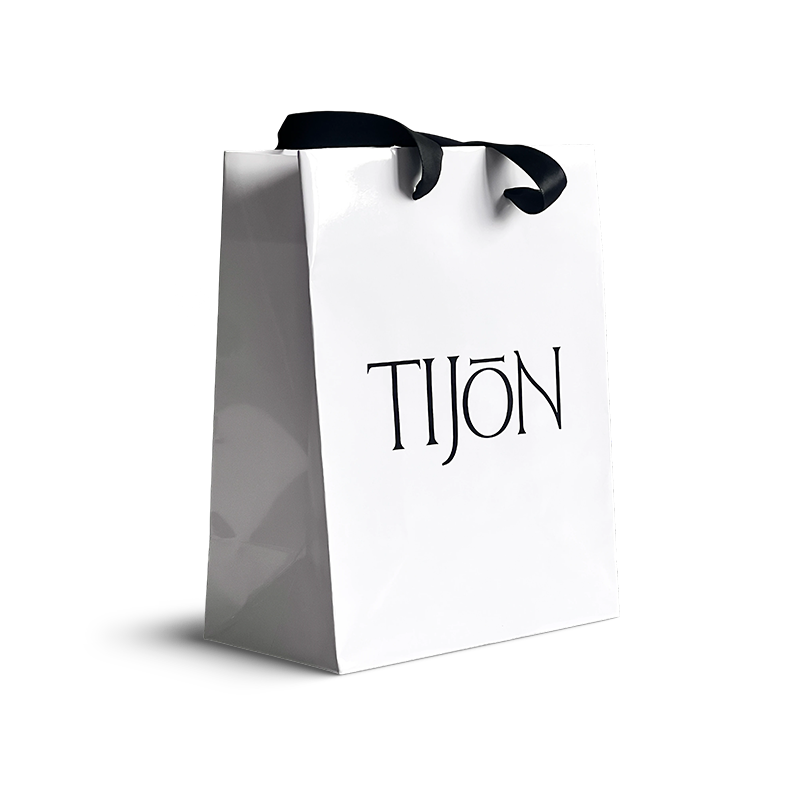 Custom Glossy White Paper Gift Bag