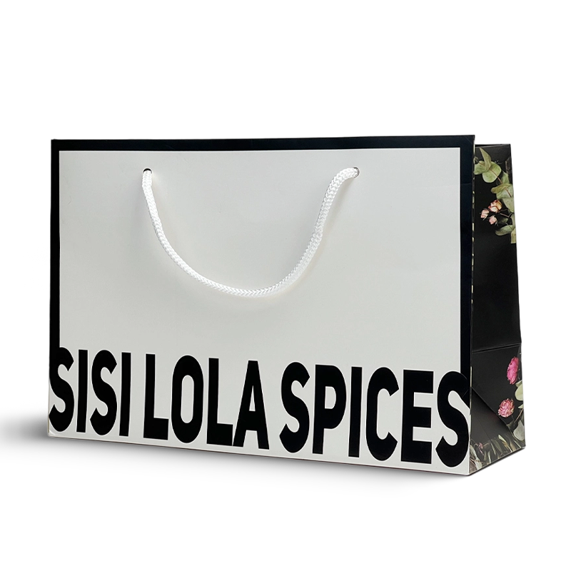  Elegant Minimalist White & Gold Custom Gift Bag